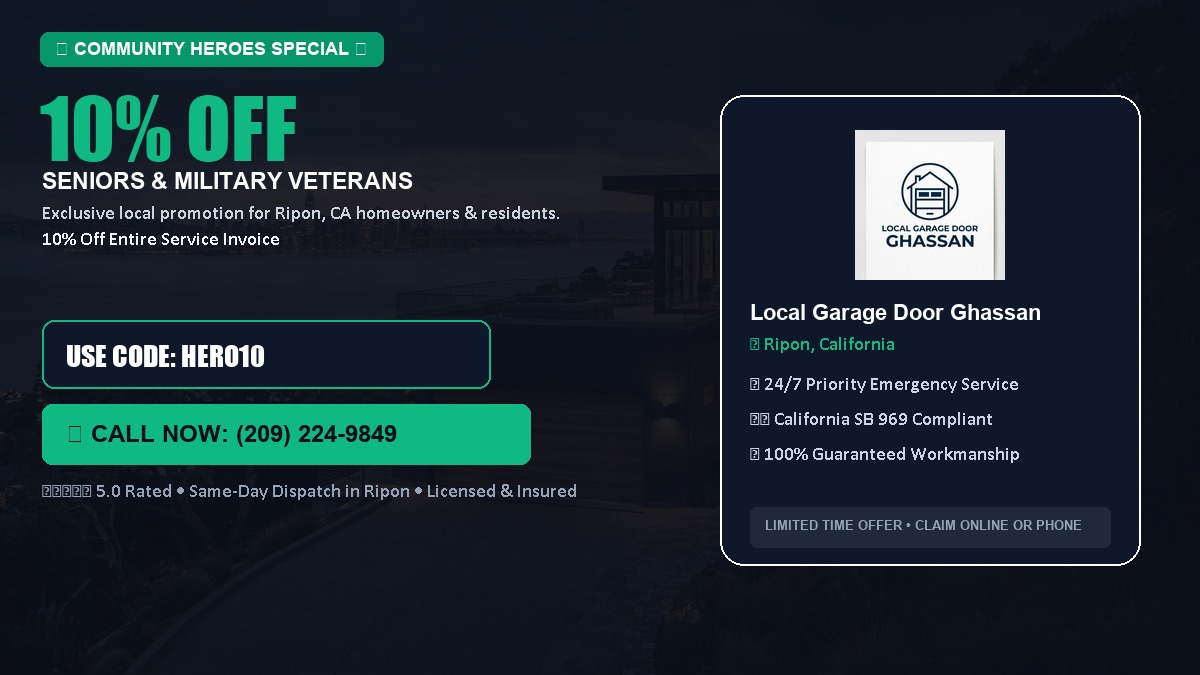 10% OFF Senior Citizens (65+) & Military / Veteran Community Discount in Ripon, CA